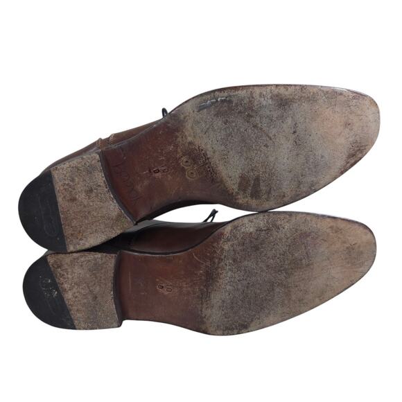 Santoni Calfskin‎ Leather Cap Toe Oxford Italy Shoes Brown 1976 Men Sz 10 D main image 3